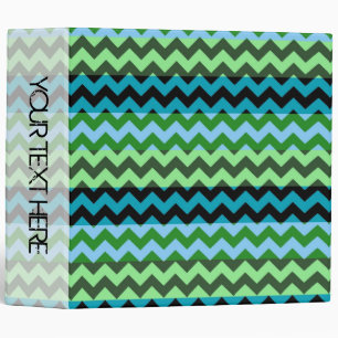 Lime Green Chevron Zigzag Stripe Pattern 3 Ring Binder