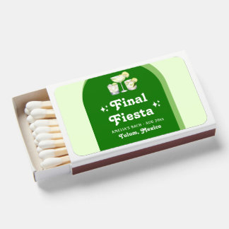 Lime Green Citrus Final Fiesta Bachelorette Matchboxes