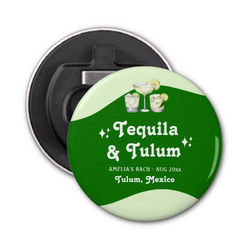 Lime Green Citrus Tequila  Tulum Bachelorette Bottle Opener