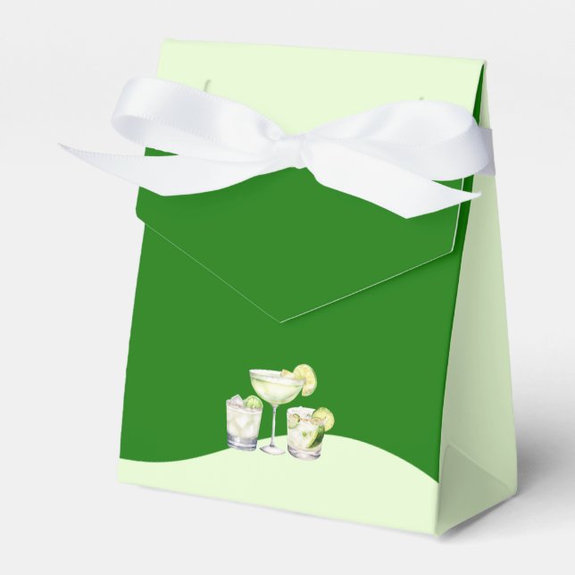 Lime Green Citrus Tequila & Tulum Bachelorette Favor Boxes (Front Side)