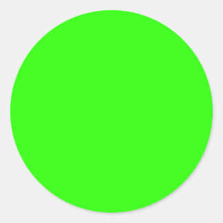 Lime Green Classic Round Sticker