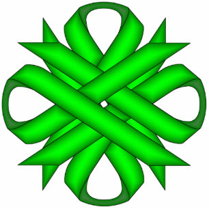 Lime Green Clover Ribbon by Kenneth Yoncich Cutout
