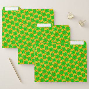 Lime Green Clover Ribbon by Kenneth Yoncich File Folder