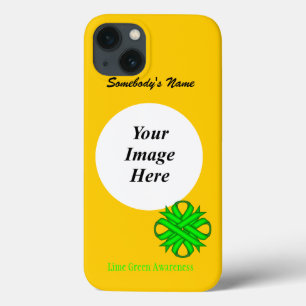 Lime Green Clover Ribbon Tmpl by Kenneth Yoncich iPhone 13 Case