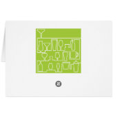 Lime green cocktail party cards (Back Horizontal)