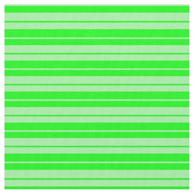 Lime & Green Colored Stripes Fabric (Close Up)