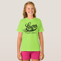Lime Green Company Logo Swag Business Kids Girls T-Shirt