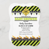 Lime Green Construction Baby Shower Invitation (Front/Back)