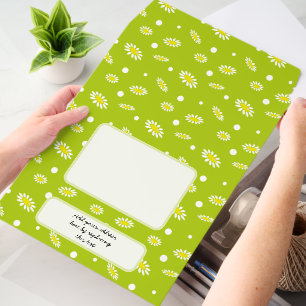 Lime Green Daisy Polka Dot Retro Spring Pattern Envelope Mailers