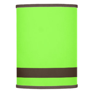 Lime Green + Dark Brown Stripe Lamp Shade
