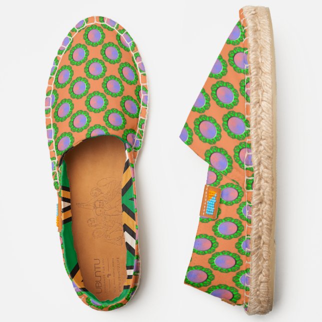 Lime Green Disc Ribbon by Kenneth Yoncich Espadrilles (Side)