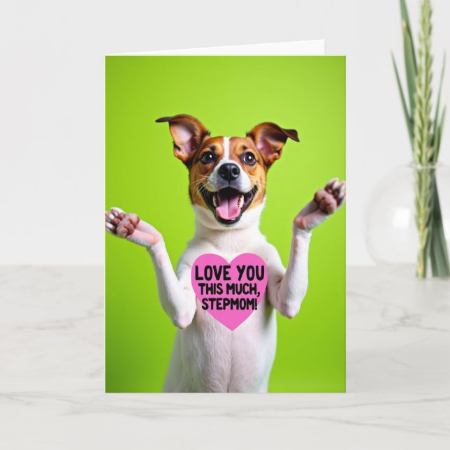 Lime Green Dog Affection Card (Front)