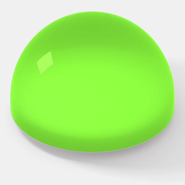  Lime Green Dome  Paperweight (Angled)