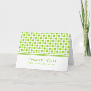 Lime Green Dots Employee Anniversary Card