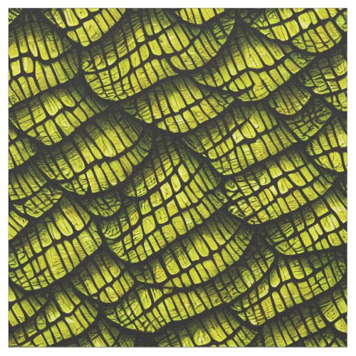 Lime Green Dragon Scales Skin  Fabric
