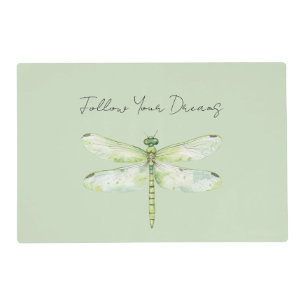 Lime Green Dragonfly Placemat