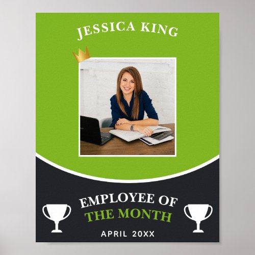 Lime Green Employee Of The Month Picture Poster