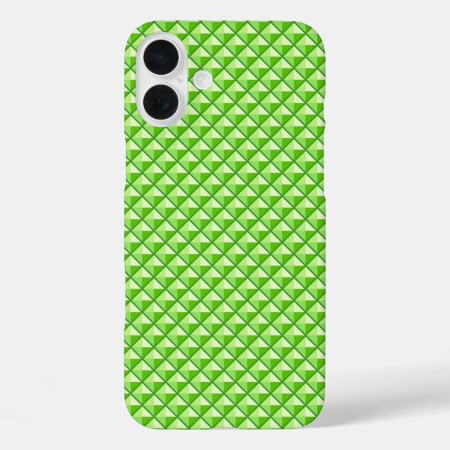 Lime green, enamel look, studded grid Case-Mate iPhone case (Back)
