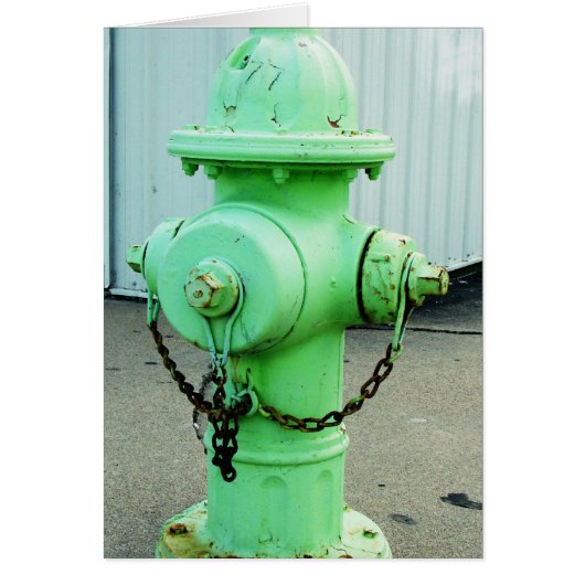 Lime Green Fire Hydrant Cards (Front)