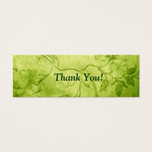 Lime Green Floral Wedding Gift Tag/Business Card