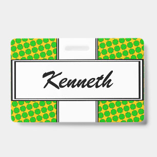 Lime Green Flower Ribbon by Kenneth Yoncich Badge