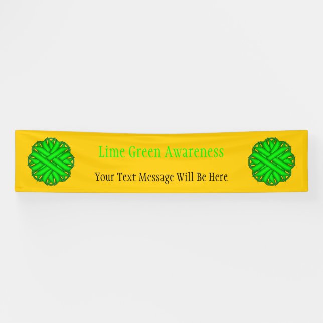 Lime Green Flower Ribbon by Kenneth Yoncich Banner (Horizontal)
