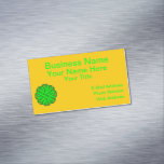 Lime Green Flower Ribbon by Kenneth Yoncich Business Card Magnet