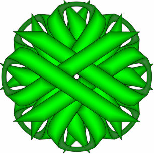 Lime Green Flower Ribbon by Kenneth Yoncich Cutout