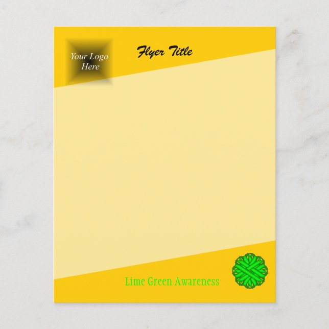 Lime Green Flower Ribbon by Kenneth Yoncich Flyer (Front)