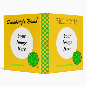 Lime Green Flower Ribbon Tmpl by Kenneth Yoncich Binder