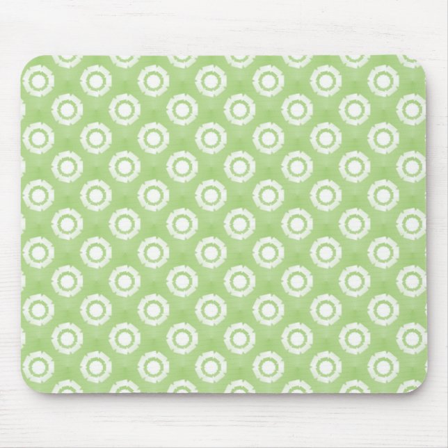 Lime Green Funky Flower Mousepad (Front)
