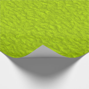 Lime Green Fur Look Design Wrapping Paper