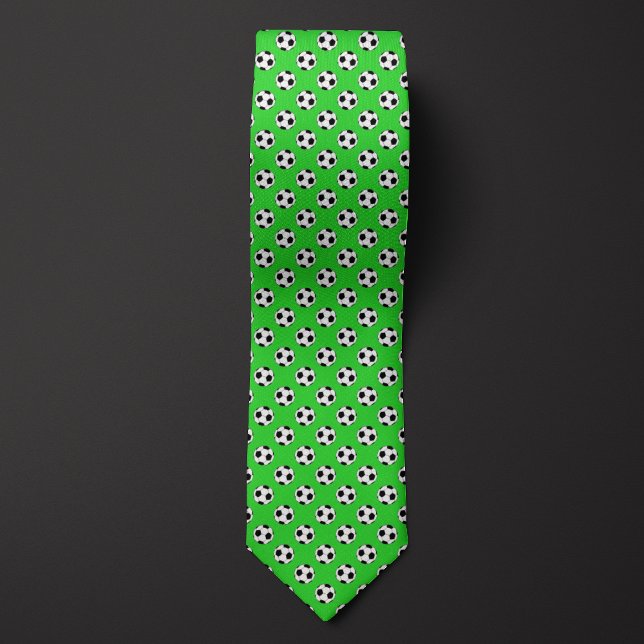 Lime Green Futbol Soccer Ball Neck Tie (Creator Uploaded)