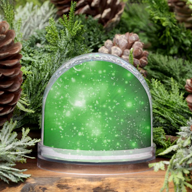 Lime Green Galaxy Burst Snow Globe (Winter)