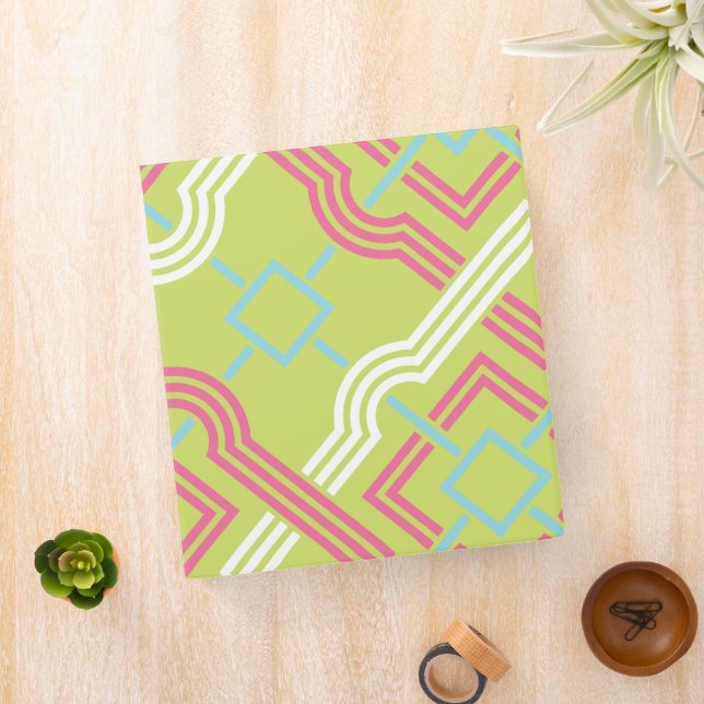 Lime Green Geometric Binder (In Situ)