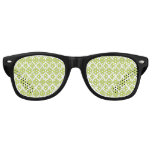 Lime Green Geometric Ikat Tribal Print Pattern Retro Sunglasses at Zazzle