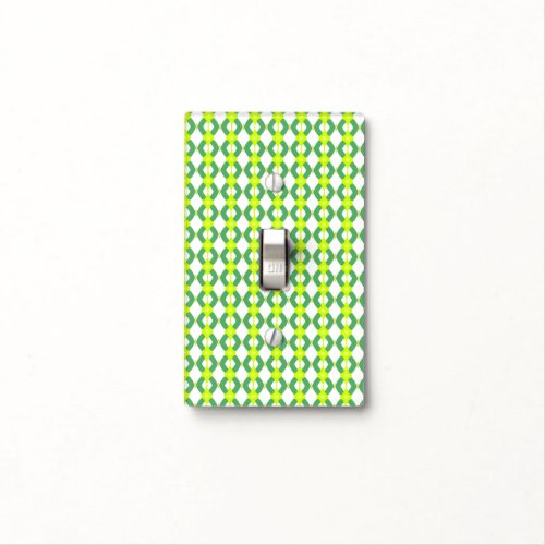 lime green geometric ornament pattern light switch cover