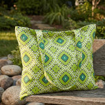 Lime Green Geometric Tribal Aztec Boho Pattern Fabric