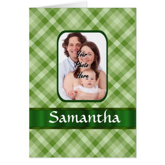 Lime green gingham cards (Front)
