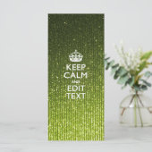 Lime Green Glamour Keep Calm Saying (Standing Front)