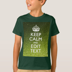 Lime Green Glamour Keep Calm Saying T-Shirt