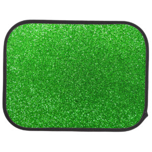 Lime green glitter car mat