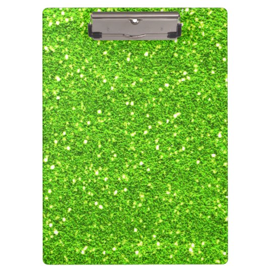 Lime Green Glitter Clipboard