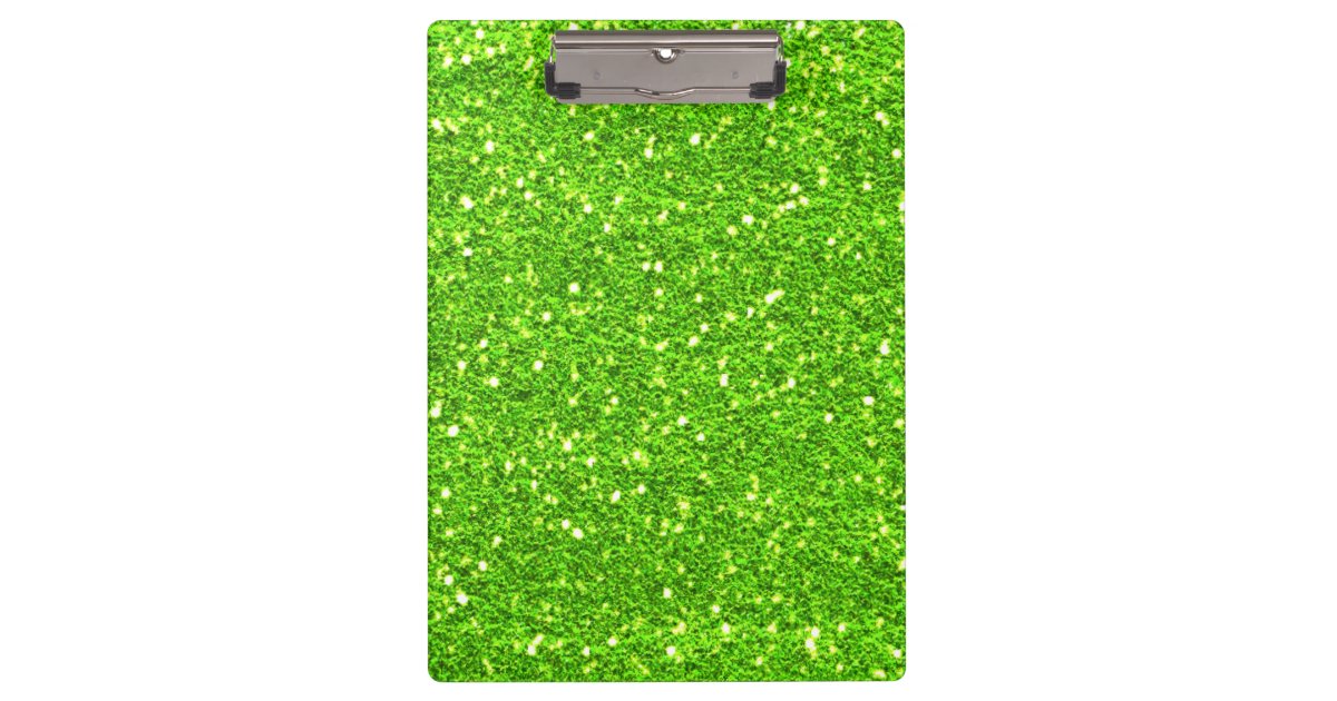 Lime Green Glitter Clipboard Zazzle