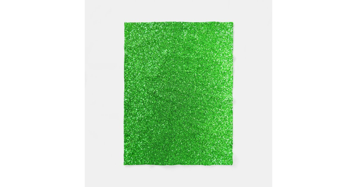Lime green glitter fleece blanket Zazzle