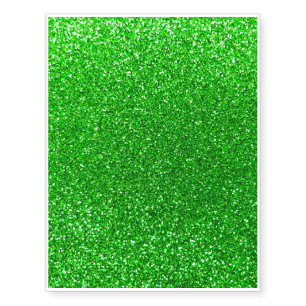 Lime green glitter temporary tattoos