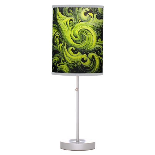 Lime Green  Grey Table Lamp