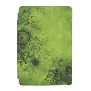 Lime Green Grunge with Black Accents iPad Mini Cover