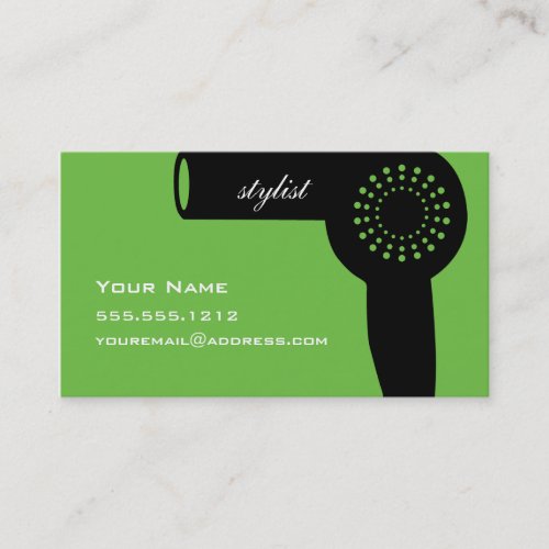 Lime Green Hair Stylist Appointment Biz Card Business Cards