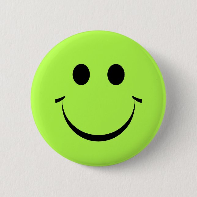 Lime Green Happy Face Button (Front)